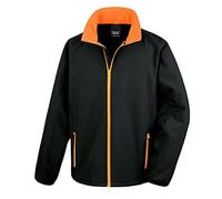 Result R231 M stampabile Softshell, Unisex, R231M, Black/Orange, XL