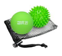 ResultSport Lacrosse & Spike Massaggio Ball Set, Recupero Fascite Plantare, Massaggio Punto di Trigger, Sollievo miofasico del tessuto profondo (Lime)
