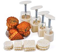 Resulzon Mooncake Fodant Gift DIY Moon Cake Mold con 12 pezzi Mode Pattern per 4 set