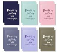 Resurhang 12 pezzi Back to School Teacher Appreciation Gifts My Students Said Journal 21,1 x 14,7 cm Divertente taccuino regalo di ringraziamento per insegnanti per scrivere le citazioni pazze