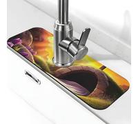 Resurrection Morning Drammatic Cross and Divine Light - Tappetino per lavello da cucina, tappetino per asciugatura, super assorbente, per cucina, bagno, lavandino, bar, rubinetto, decorazione, regali