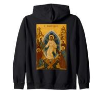 Resurrezione di Gesù Cristo - Icona ortodossa cristiana Felpa con Cappuccio