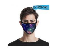 Resusable Face Mask 3d Printed Space with Planet Moon Breathable Face Covers
