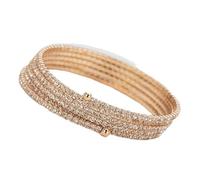Resweky Rose Gold Boho Crystal Bracciale Catena Amore Cuore Strass Dainty Braccialetto Gioielli Catena A Mano Regali Per Le Donne Ragazze (Gold)