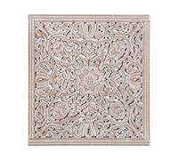 RETABLO MADERA CALADO C/ESPEJO60X60CM NATURAL 60X2,5X60CM, MADERA: DM