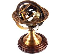 Retailhooks - Mappamondo in Ottone, Decorazione da Tavolo, Stile Antico, Vintage, in Ottone