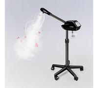 Retain time Vapore facciale professionale, vaporizzatore facciale su ruote pentagramma con più vapore, altezza regolabile per adatto per luoghi di cura personale e professionale.