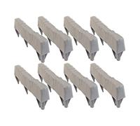 Retaining Wall Block Edging (8 Pack) | PP, 33.5x4x12.5cm, Gray | No-Dig Faux Stone Garden Border | Decorative Pavers For Patio, Lawn & Landscape