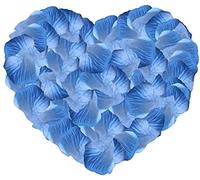Retali di Rosa Finti, 1000 Pezzi Petali di Rosa Artificiali Blu per Decorazioni di Nozze, San Valentino, Feste di Compleanno（Blu