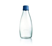 Retap ApS - Bottiglia dell’Acqua in Vetro borosilicato, 0,8 Litri, Colore: Blu Scuro