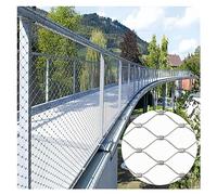 Rete a corda in acciaio inox 304, 1,5 mm, rete di sicurezza multiuso per alta quota, ideale per campi da calcio e giardini (1,5 x 16 m)