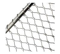 Rete a corda in acciaio inox 304 per giardino, balcone, scale, campo da calcio, 1,5 x 15 m, maglia da 10 cm, durevole e resistente alle intemperie