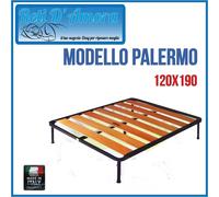 RETE A DOGHE LARGHE IN FAGGIO120X190cmUNA PIAZZA E MEZZA FASCIA LARGA ORTOPEDICA