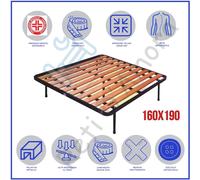 RETE A DOGHE VERTICALI 160X190cm MATRIMONIALE RESISTENTISSIMA 5PIEDI ORTOPEDICA