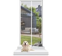 Rete a maglia fine resistente, Porta for zanzariere con cerniera for porte, multicolore, diverse misure(White,100x220cm)