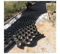 Rete a nido d'ape ad alta resistenza da 10 cm per vialetti - Rete a nido d'ape permeabile durevole per rinforzo pendio 4 x 9 m (13x29ft) robusta griglia nera per pavimentazione efficace