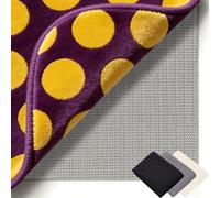 Rete Antiscivolo per Tappeti 90 x 125 cm Riutilizzabile, Inodore, Tagliabile, Lavabile e Personalizzabile Nelle Dimensioni, Sottotappeto in Rete Antiscivolo Perr Moquette, grigio marrone