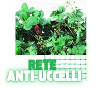 Rete Antiuccelli 2x200m - Maglia 19x19mm Nera, Protezione per Colture e Ortaggi