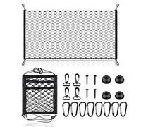 Rete Bagagliaio Auto, 2 pezzi Rete di Stoccaggio a 100 x 60 cm Organizzatore di Retes per Auto 3 Strati per Sedile 25 x 30 cm per Cestino Posteriore e camion