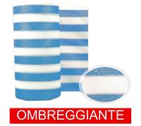 STI Rete Barrè Telo Bianco/Azzurro frangisole frangivista Piscina Mare H 100cm x50mt