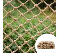 Rete Corda Canapa,Reti Anticaduta,Rete di Sicurezza Protezione Tecnica,1 * 6m,corda spessa 8mm,fori da 10cm,per la protezione dei balconi,decorazione di pareti fotografiche,Rete da arrampicata