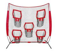 Rete da Allenamento con Bersagli Robusta | Design Pieghevole e Portatile, Rete da Football con Tasche di Raccolta, Resistente Ai Raggi, per Palestra