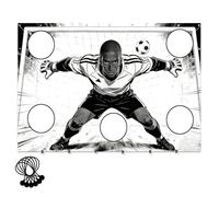 Rete da allenamento per calcio - Rete interattiva per il lancio del calcio, visualizzazione del punteggio a 9 segmenti | Pannello numerico patch in, altezza 7 piedi, 3 livelli di difficoltà, pr
