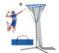 Rete da allenamento per pallavolo, altezza regolabile, angolo e base antiscivolo per servire e fare pratica con picchetti