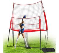 Rete da allenamento per pallavolo, regolabile, per picchettare e bloccare, portatile, per allenamento in interni ed esterni