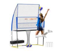 Rete da allenamento per pallavolo, rete regolabile 2 in 1 per uso in cortile, ideale per la pratica di beach volley, configurazione regolabile in altezza per tutti i livelli di abilità