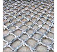 Rete da arrampicata all'aperto per bambini Corda di canapa decorativa Ponte appeso Parco giochi Cargo Net Rete di sicurezza a rete gigante per giochi all'aperto