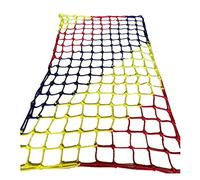 Rete da arrampicata in corda colorata resistente per bambini, rete di sicurezza per parco giochi all'aperto, parete di carico in rete resistente, perfetta per altalena e arrampicata, (12 x 12 cm, 1 x