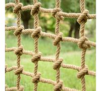 Rete da arrampicata in iuta per bambini e animali domestici, scala in corda di sicurezza per scale e balconi (maglia quadrata 0,5 m x 2 m) - ed ecologica