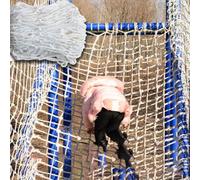 Rete da arrampicata per esterni, 7 x 7 m, rete di sicurezza bianca per scale, balconi, terrazzi, resistente, 0,6 cm, protezione per animali domestici, ideale per gatti e piccoli animali
