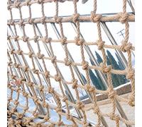 Rete da Arrampicata Resistente per Bambini - 1x1 m (3x3 Piedi) Rete da Gioco in Corda di Canapa per Interni, Decorazione murale in Juta per ristoranti e Bar - Divertimento Sicuro per i Bambi