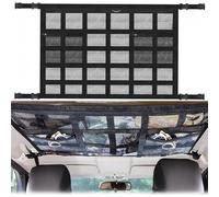 Rete da Auto Soffitto, Auto Tettuccio Bagagliaio Rete, Tasca a Rete Portaoggetti Borsa Organizer da Soffitto per Auto, Borsa in Rete Carico per Furgone SUV Jeep (90 x 65 cm)