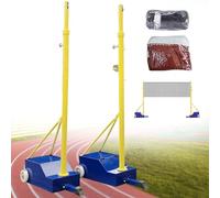 Rete da badminton e pallavolo con supporto regolabile per uso interno, giardino o spiaggia, rete robusta e base stabile per allenamento sportivo ricreativo