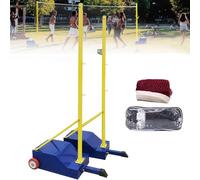 Rete da badminton per pallavolo con telaio con ruote e base stabile, per sport indoor e outdoor