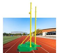 Rete da badminton portatile per pallavolo, resistente, 1,9 x 1,5 m, con base riempita di sabbia e ruote per allenamento in spiaggia, robusta e facile da montare