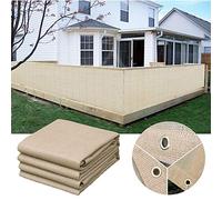 Rete da balcone resistente ai raggi UV in HDPE per recinzione da giardino e patio, 51 beige, 90 x 400 cm, migliora la privacy e l'ombra all'aperto