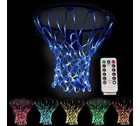 Rete da Basket a LED, Rete da Basket Che Si Illumina al Buio, Luce a LED Per Canestro da Basket con Telecomando Regolabile, Luce a LED Per Cerchio da Basket Che Cambia Colore Per La Notte All'aperto