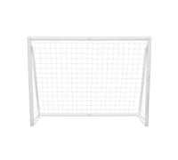 Rete da calcio 240cmx180cm in PVC Pratica di allenamento portatile all'interno all'esterno Montaggio rapido a incastro e a scatto Foglio di bersaglio 16 fascette elastiche e borsa per il trasporto