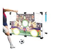 Rete da calcio per bambini - Set di giocattoli da calcio regolabili con 3 altezze, giocattolo da porta per esercitare, cortile all'aperto, cortile di ju