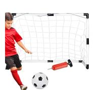 Rete da calcio pieghevole, porta da calcio all'aperto, installazione rapida, robusta rete sportiva resistente, set da calcio per bambini, set da giardino, porta compatta e set di palloni per bambini e