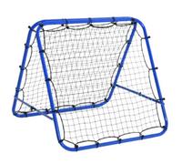 Rete da Calcio Rebounder Pieghevole con Angolo Regolabile e Picchetti, 100x95x90 cm, Blu