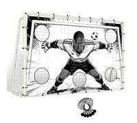 Rete da calcio semplice - Assemblaggio Struttura rigida Mark Giovani Adulti Donna Academy House Grass Pitch Area giochi Cortile esterno, Sport Target-Net Frame Lattice Hardware | per giocatori