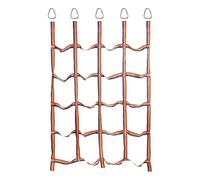 Rete da carico da arrampicata, portatile, con corda ad alta resistenza, 145 x 180 cm, con anelli triangolari, attrezzatura per il fitness e il parco giochi, rete ricreativa per alberi