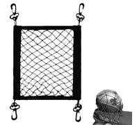 Rete da carico per moto, rete elastica in poliestere con 4 ganci regolabili, girevole a 360°, rete elastica a doppio strato per cestino anteriore, portapacchi posteriore, uso da viaggio