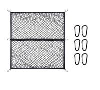 Rete da carico resistente per rimorchi, camion, SUV, ATV e barche, 120 x 120 cm, in polipropilene nero, con ganci per una conservazione sicura