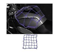 Rete da carico riflettente per moto, 39,9 x 39,9 cm, con nucleo in lattice naturale, estensibile per bagagli, con 6 ganci, rete per casco serbatoio carburante per moto, ATV, UTV (blu)